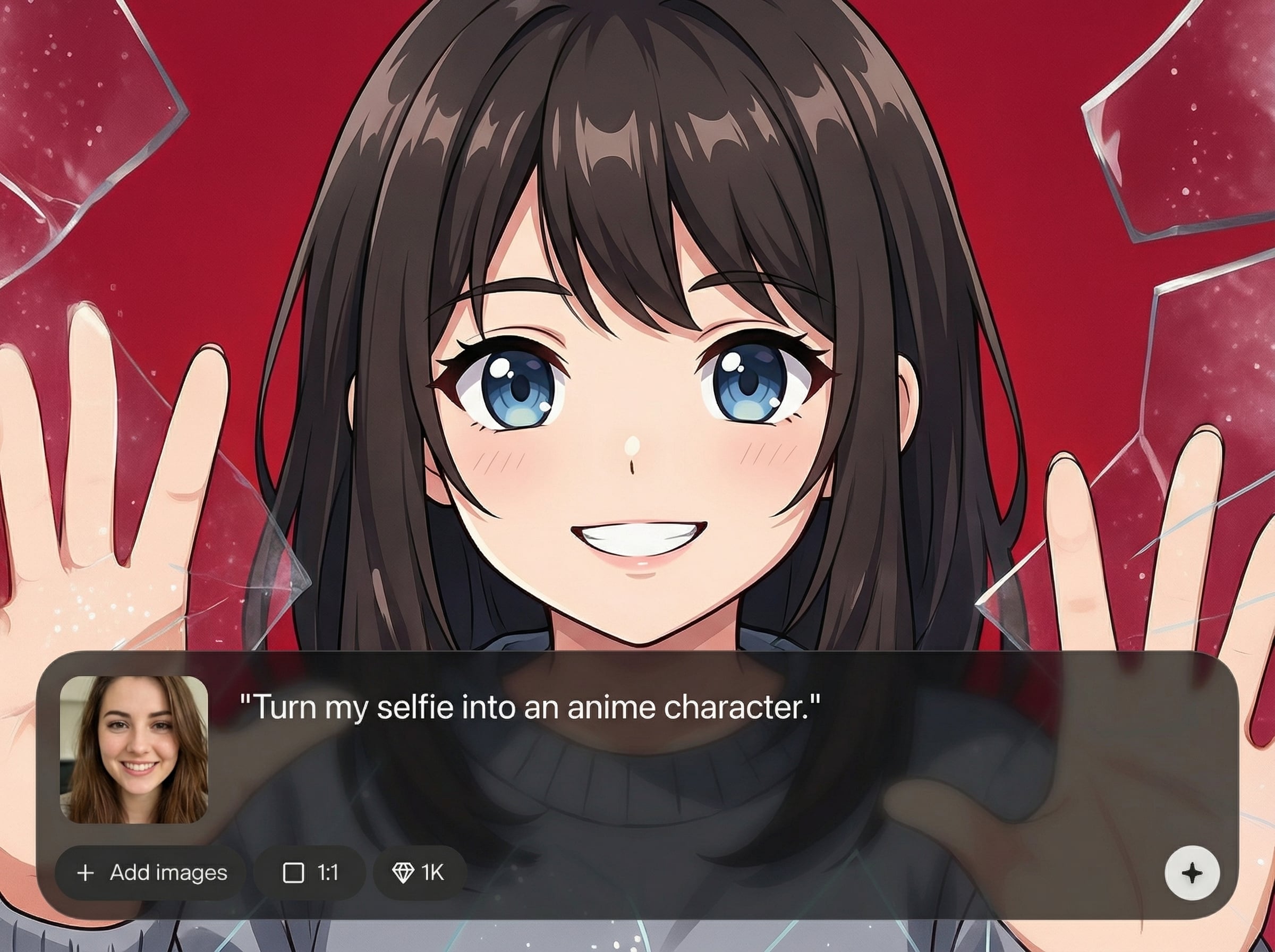 Headshot-to-anime conversion
