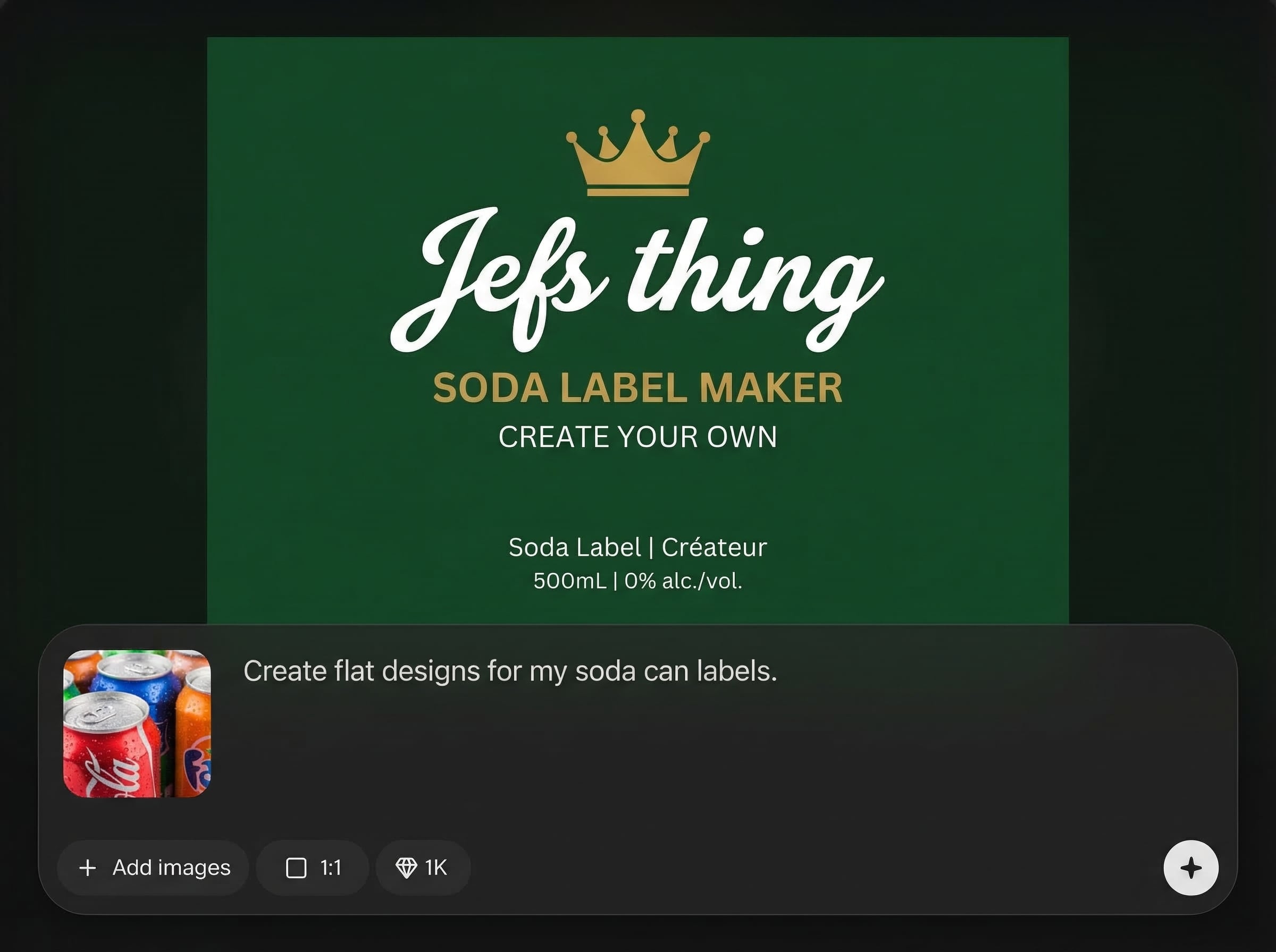 AI can-to-flat conversion
