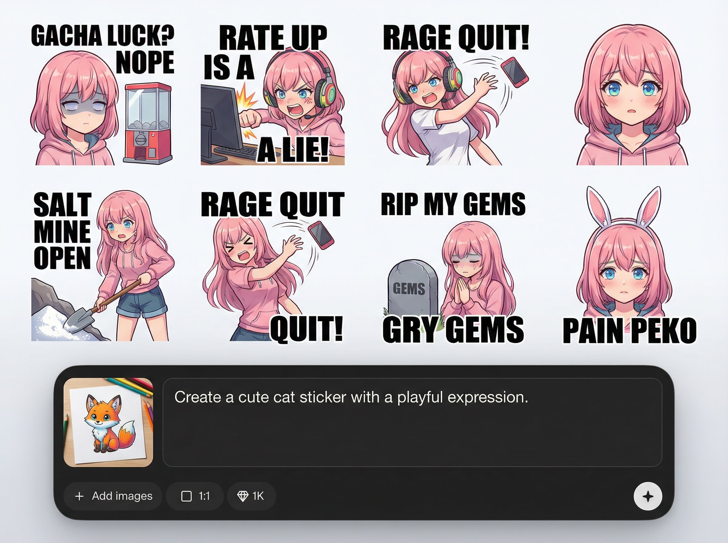 Character-consistent sticker packs