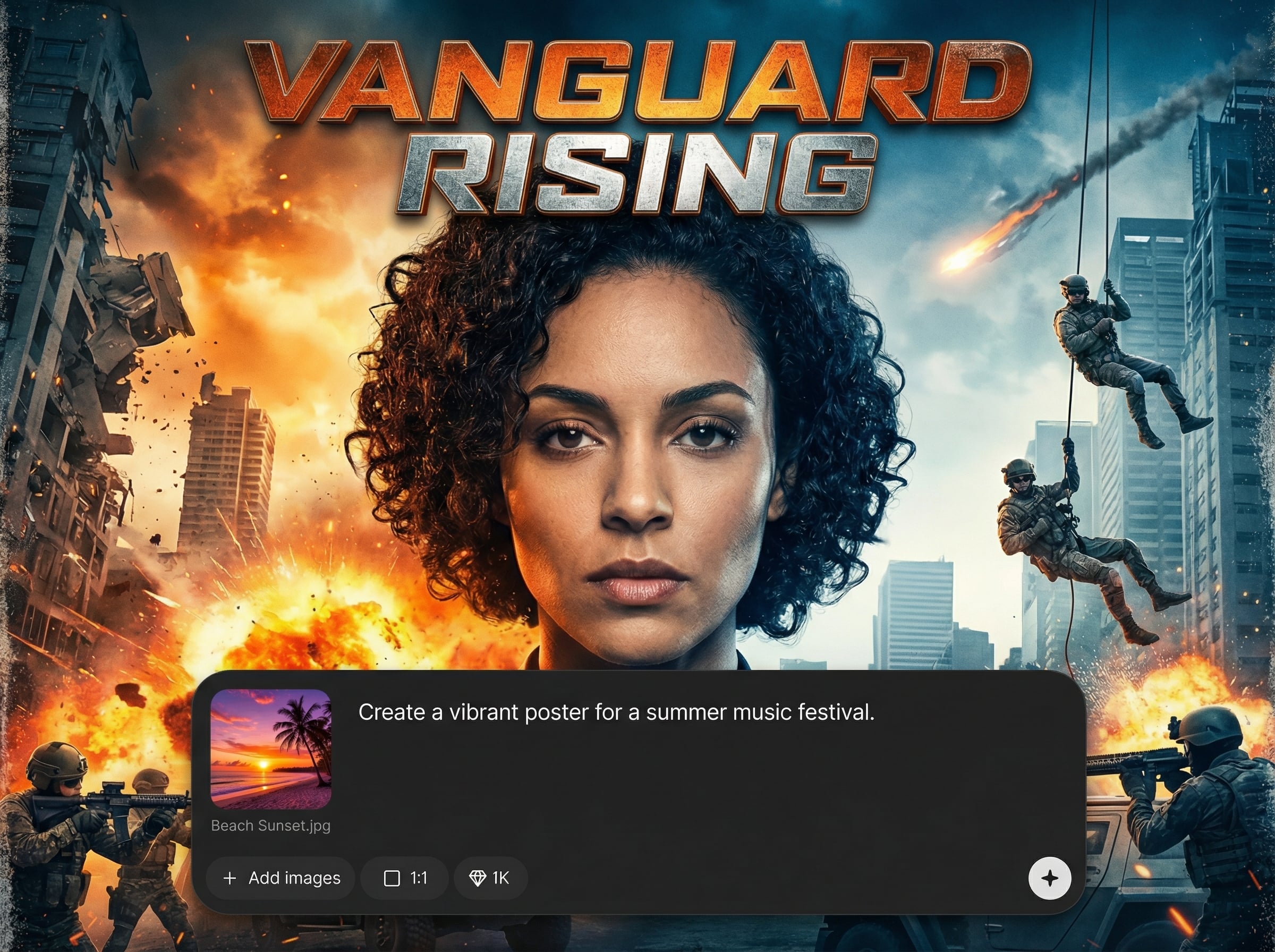 Text-to-poster generation