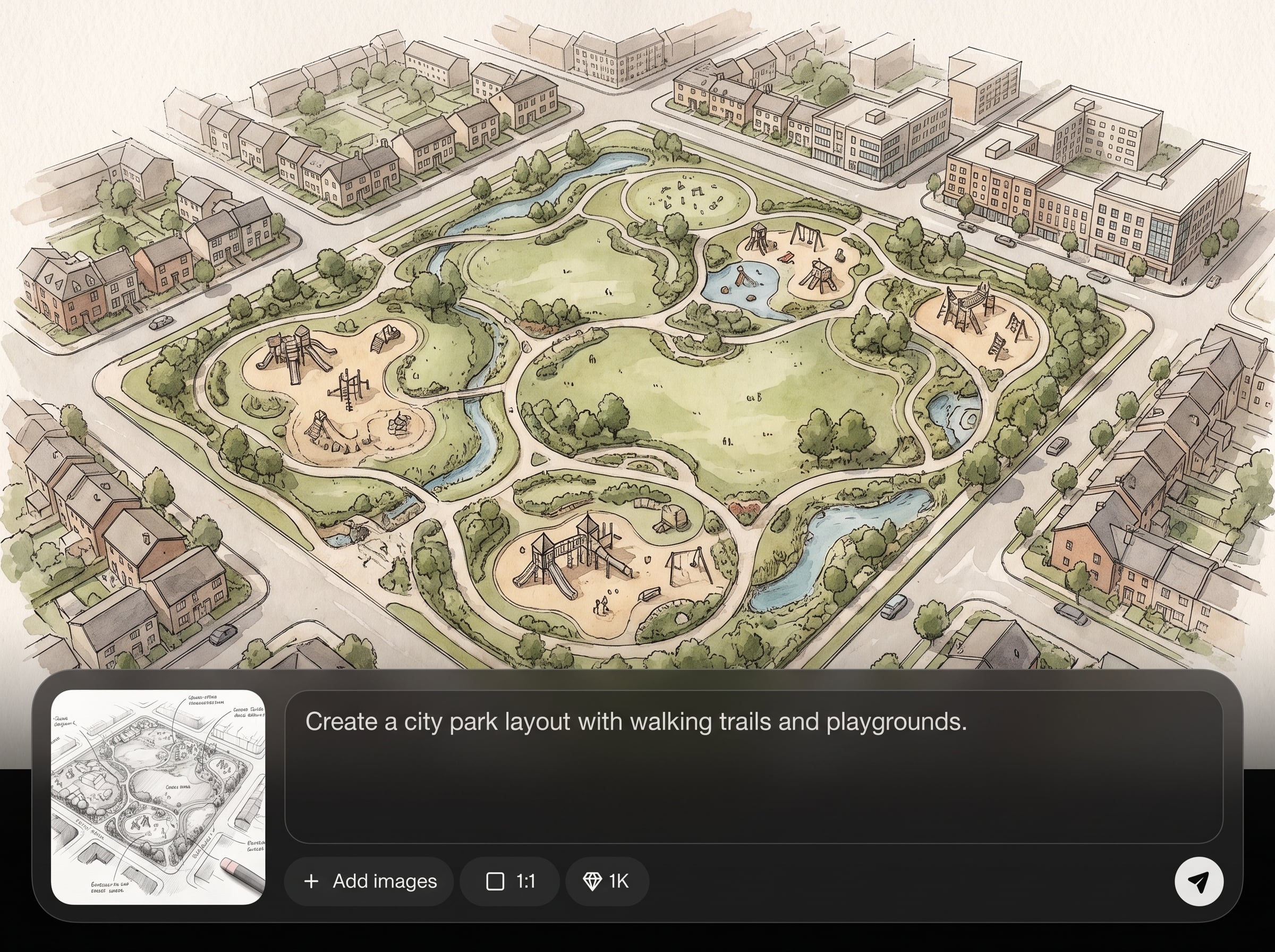 Prompt-to-masterplan diagrams
