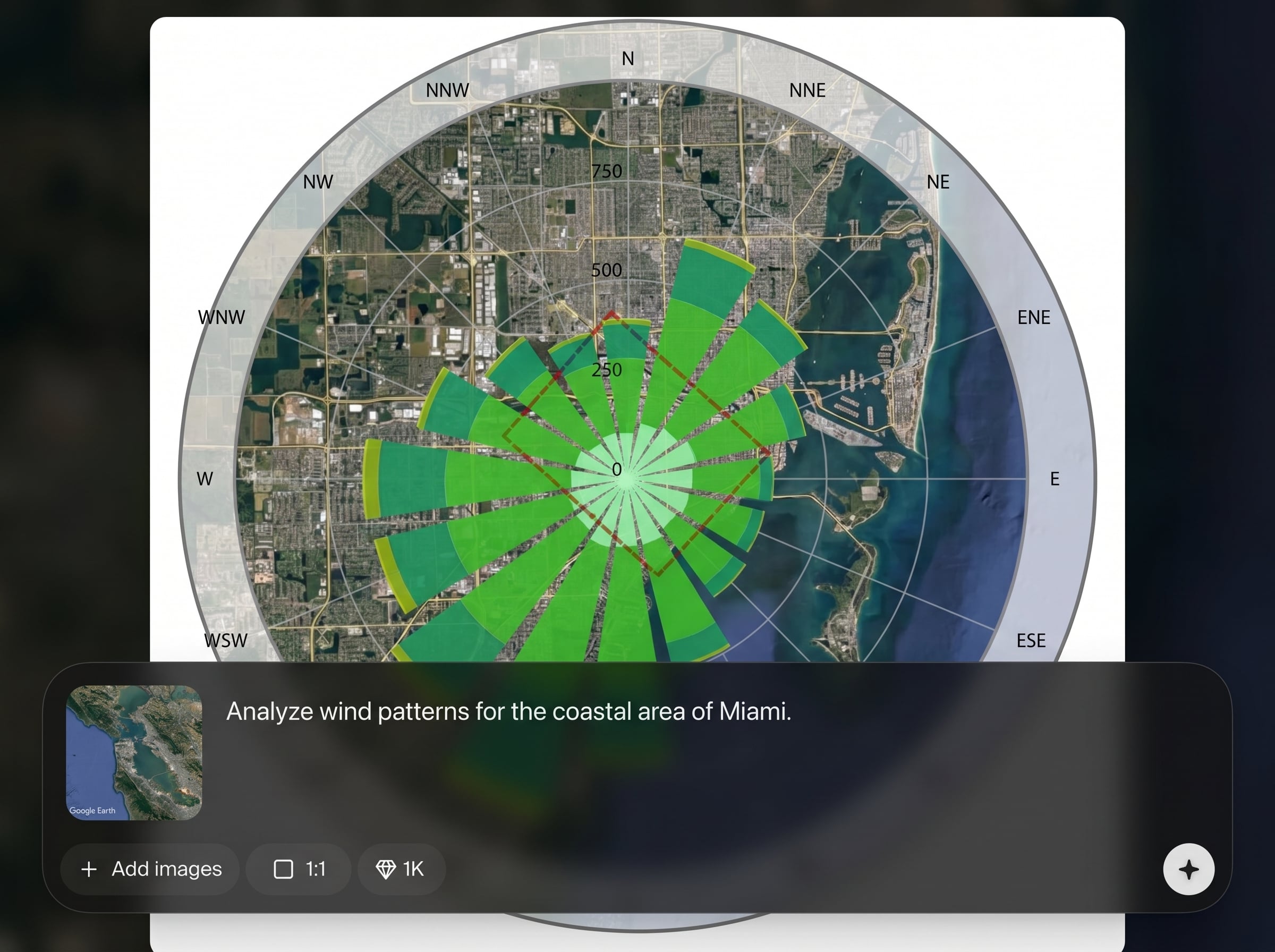 Location-based wind visualization